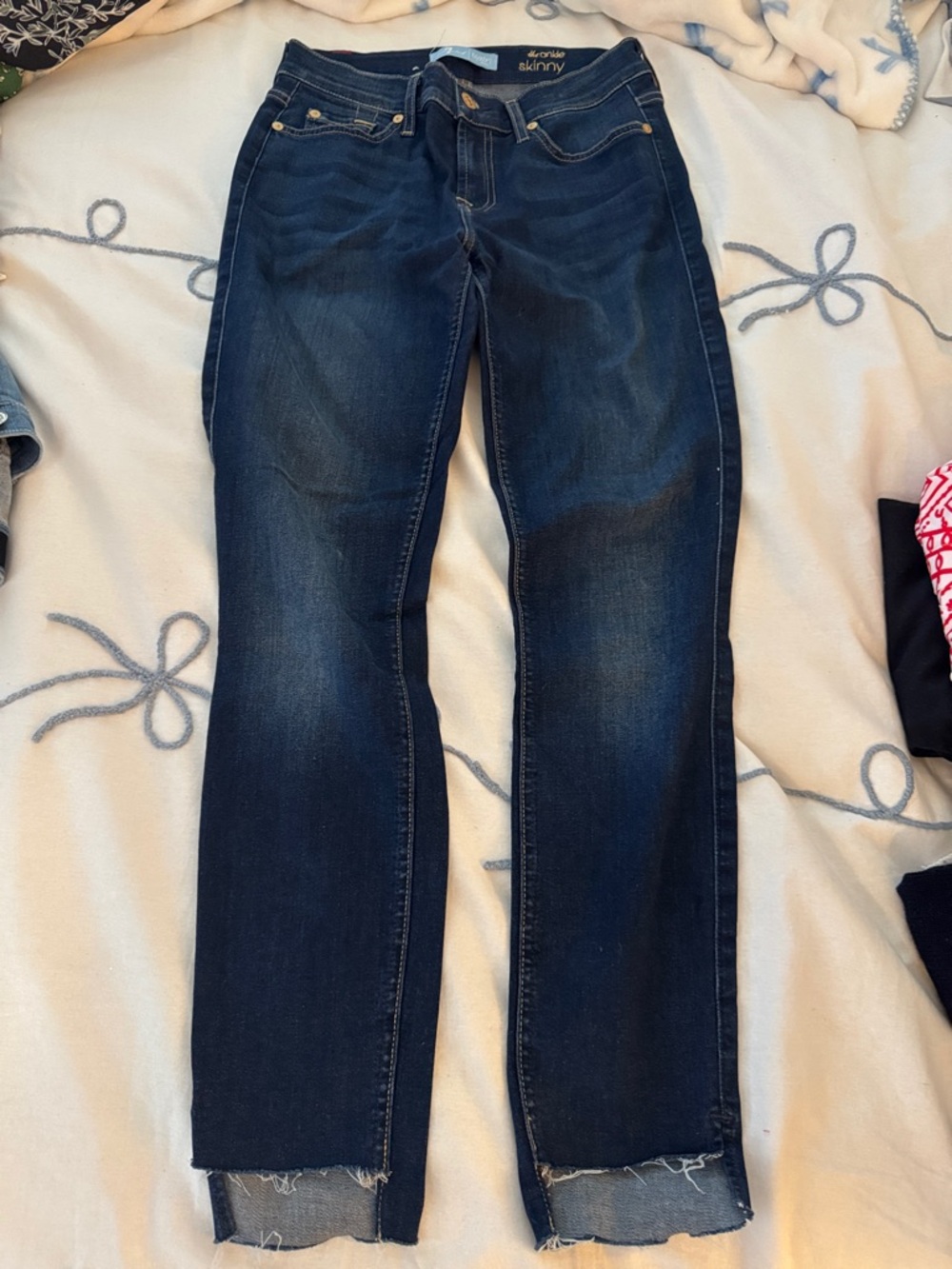 Blair Dark Blue Skinny Cropped Jeans